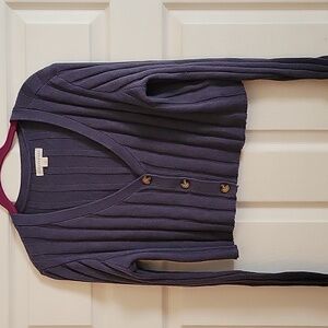 Aeropostale grey sweater, button down